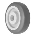 Durastar Wheel; 6X2 Thermoplastic Rubber (Gray|Gray); 1-3/16 Plain Bore 620TPR84X